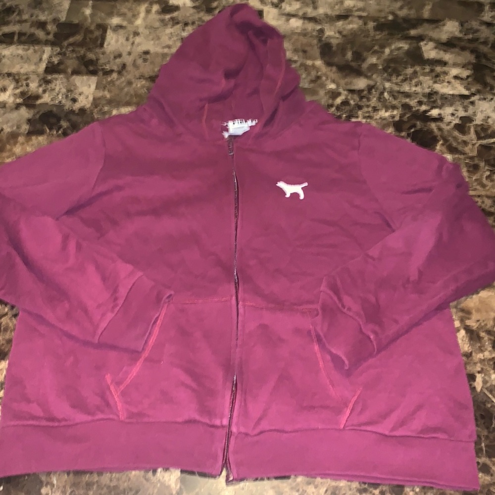 Maroon Victoria's Secret/PINK Zip-Up Jacket